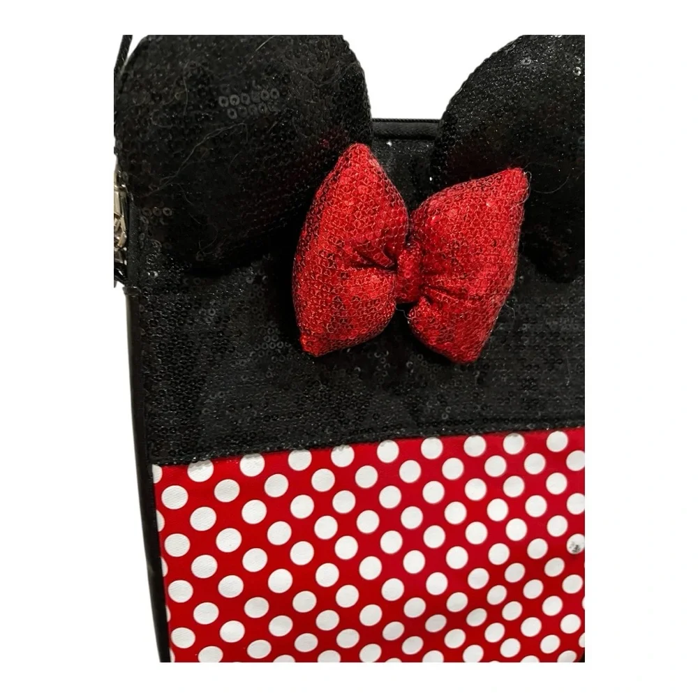 Disney Parks Mini Mouse sparkly polka dot crossbody bag tablet bag